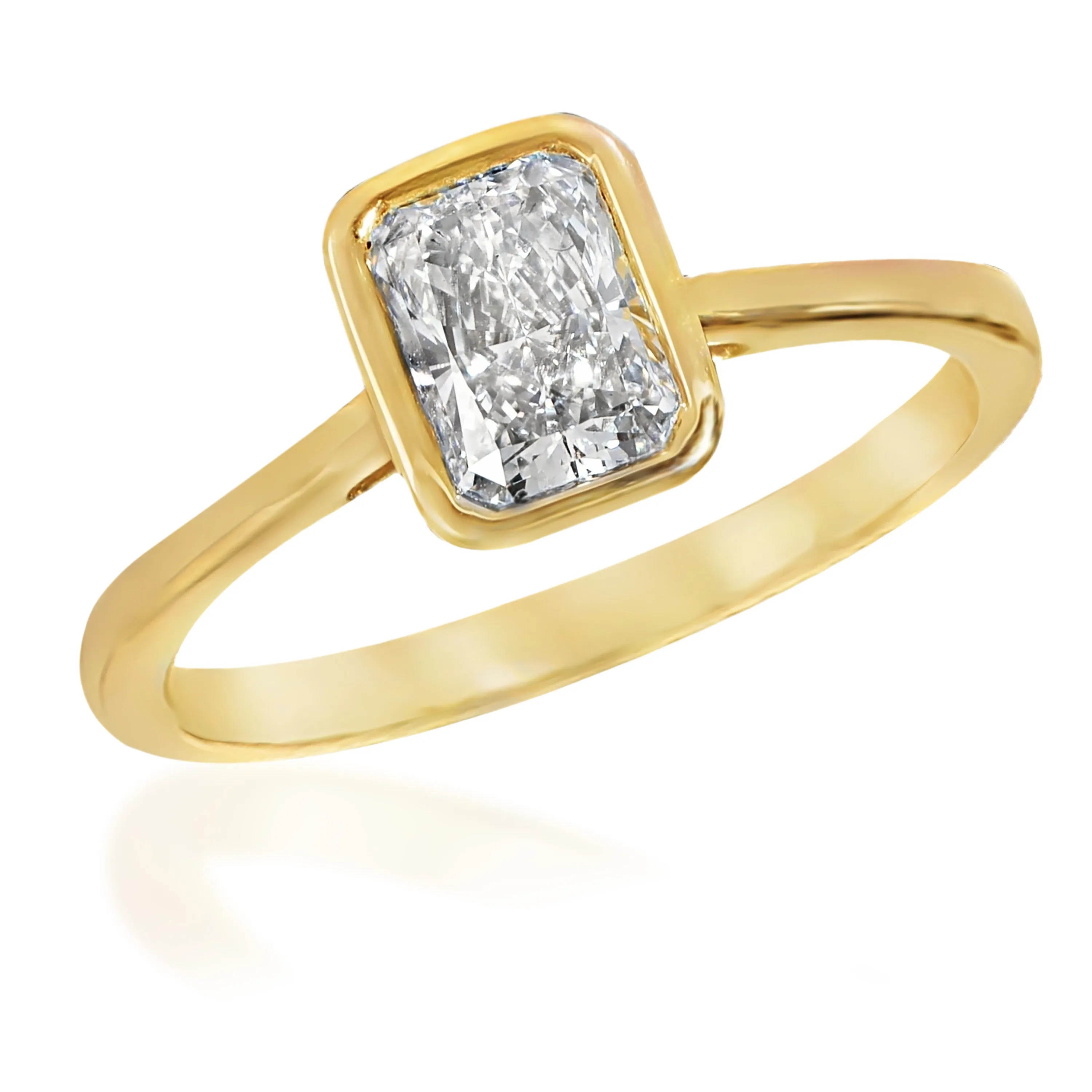 1 ctw Yellow Gold Lab-Grown Diamond Ring