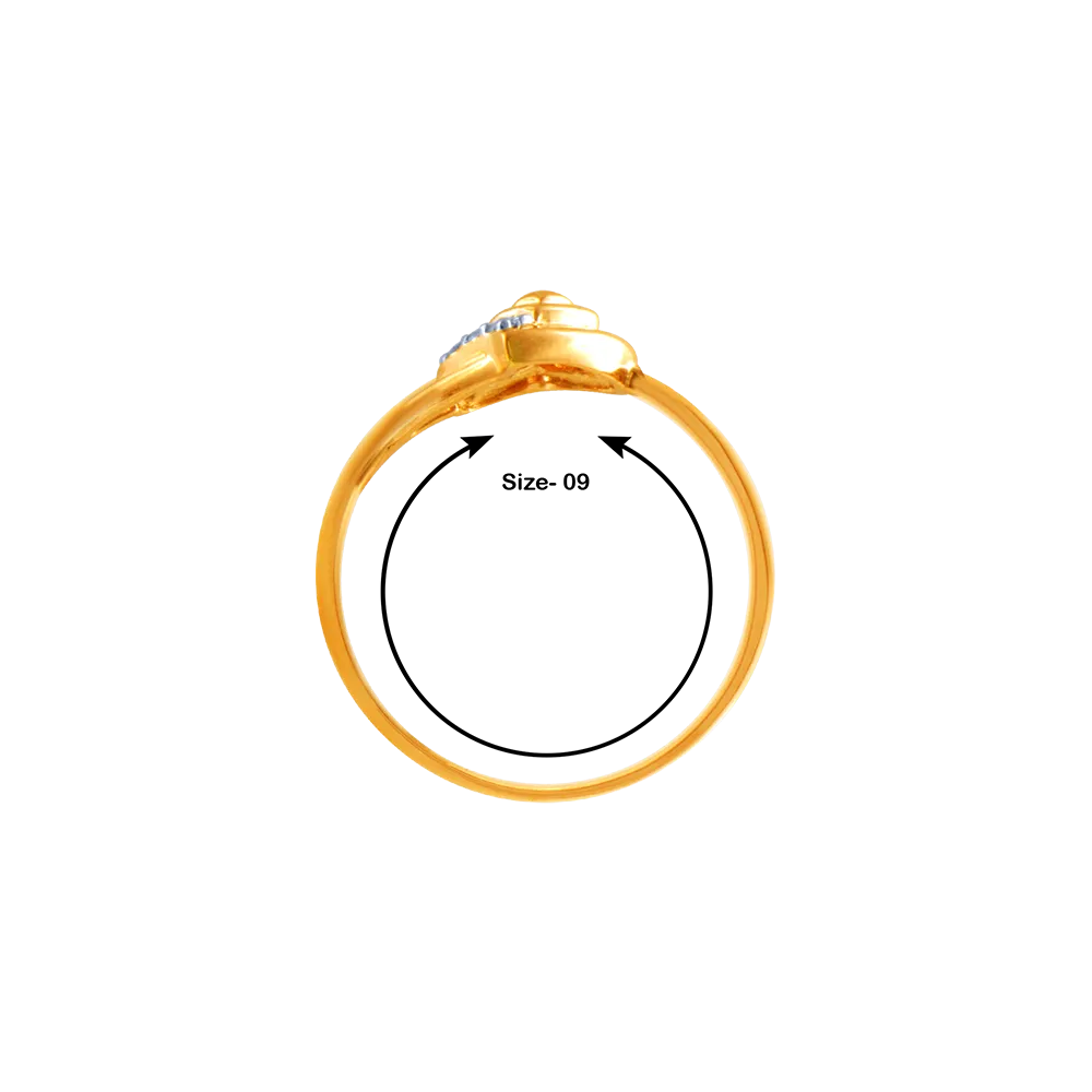 14k (585) Yellow Gold And Diamond Ring For Women