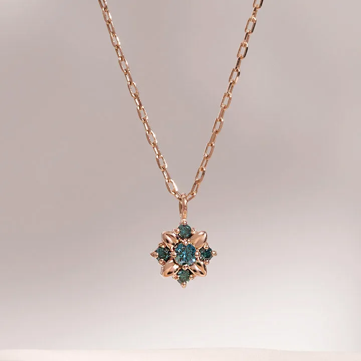 [14K Gold] Breeze Blue Diamond Necklace