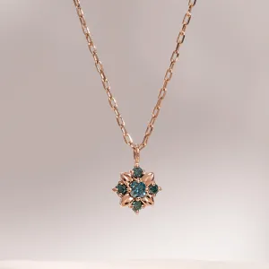 [14K Gold] Breeze Blue Diamond Necklace