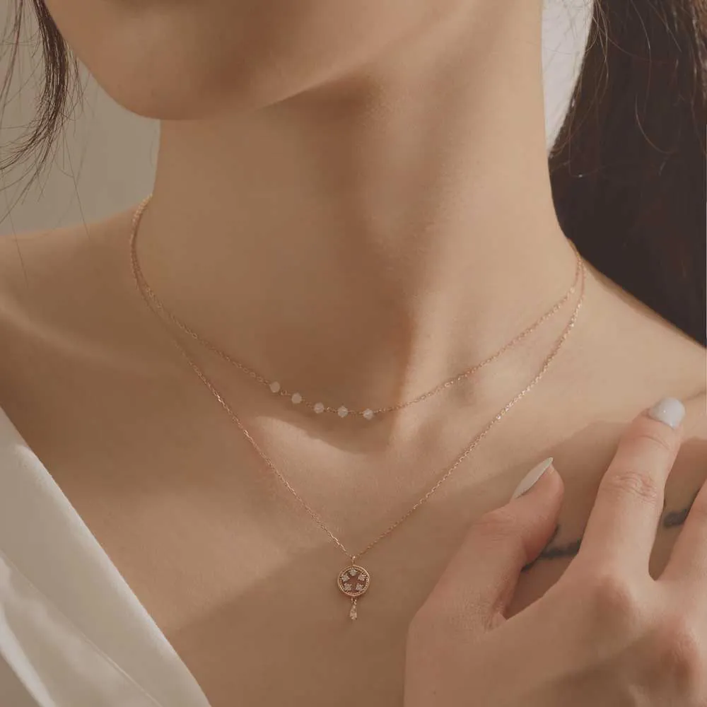 [14K Gold] Prism Necklace