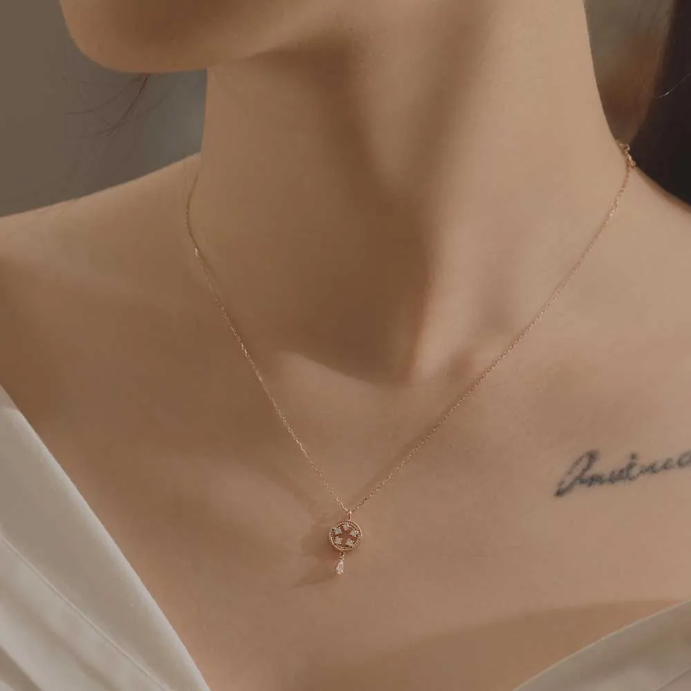 [14K Gold] Prism Necklace