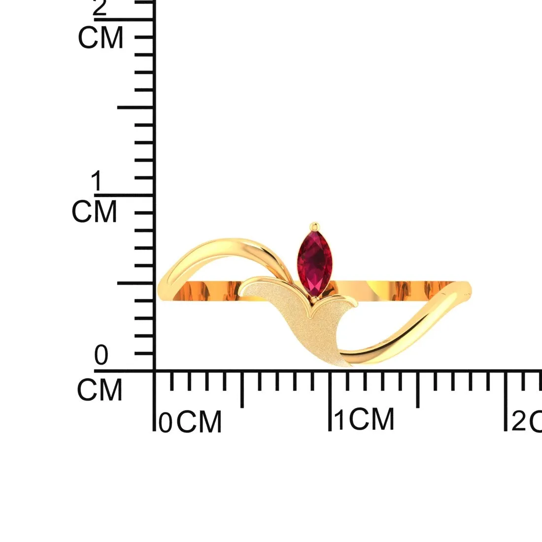 14K Yellow Gold Elegant & Vibrant Stone Studded Gold Ring for Women
