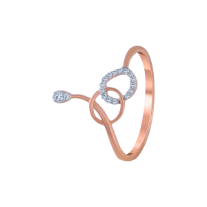 14KT (585) Rose Gold And Diamond Ring For Women