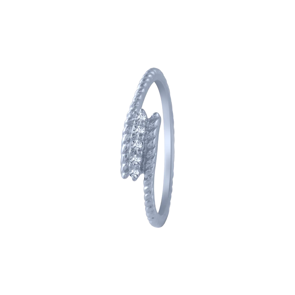 14KT (585) White Gold And Diamond Ring For Women