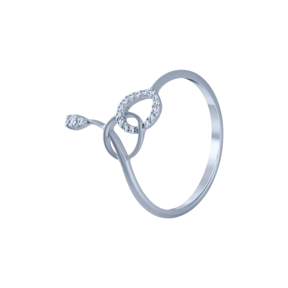 14KT (585) White Gold And Diamond Ring For Women