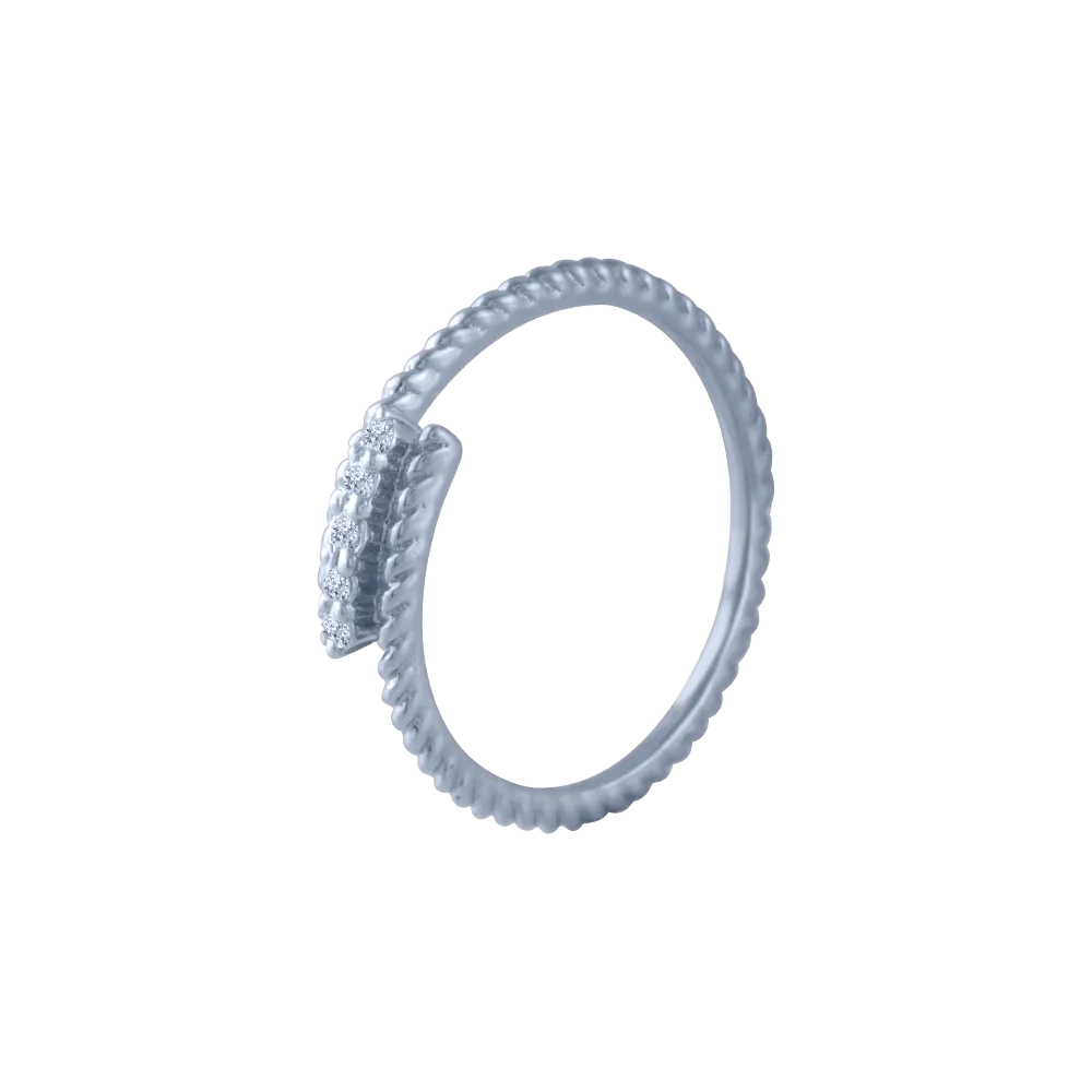 14KT (585) White Gold And Diamond Ring For Women
