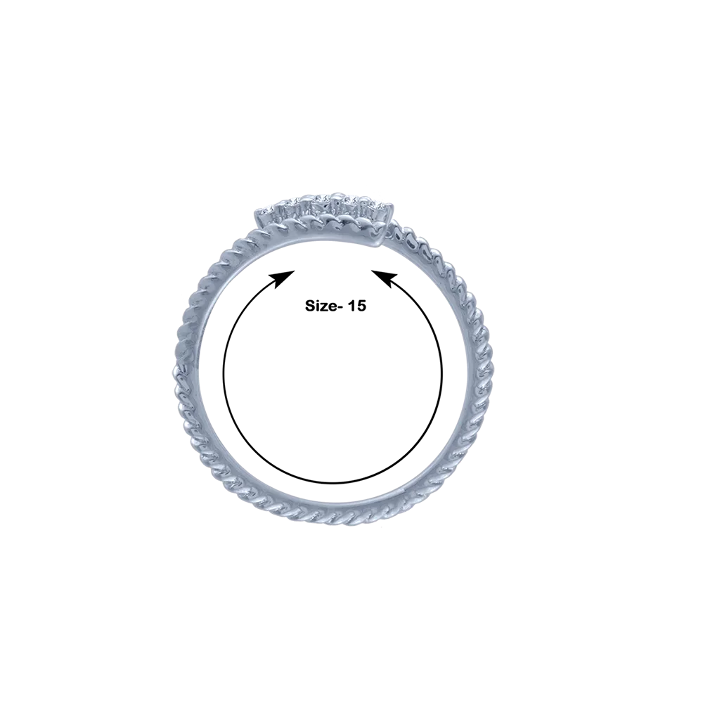 14KT (585) White Gold And Diamond Ring For Women