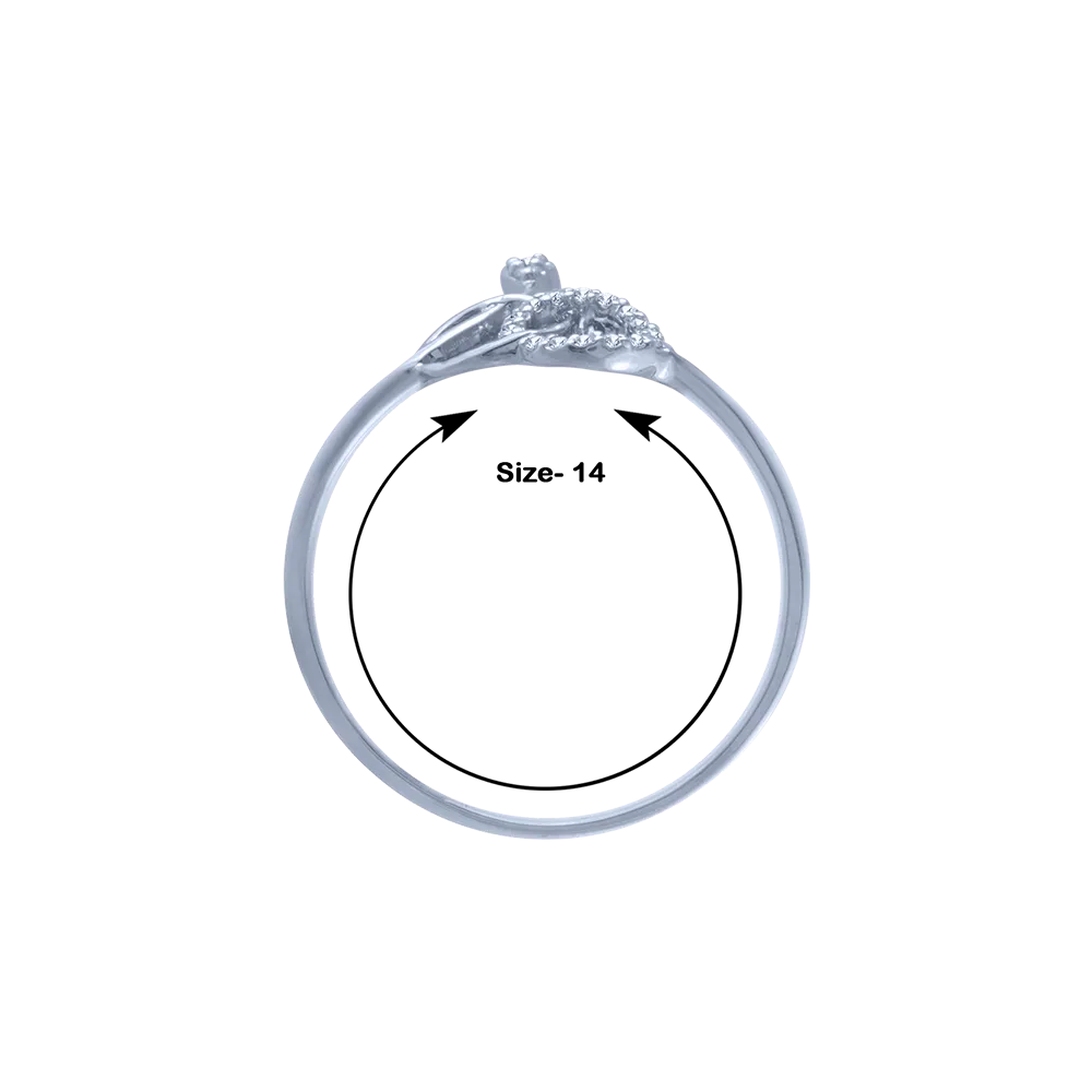 14KT (585) White Gold And Diamond Ring For Women