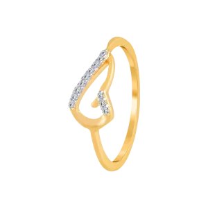 14KT (585) Yellow Gold And Diamond Ring For Women