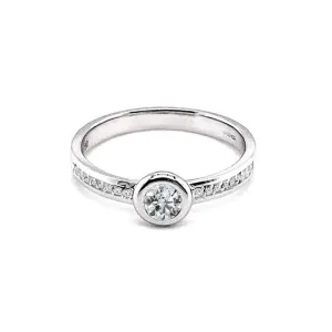 18ct White Gold 0.26ct Diamond Engagement Ring