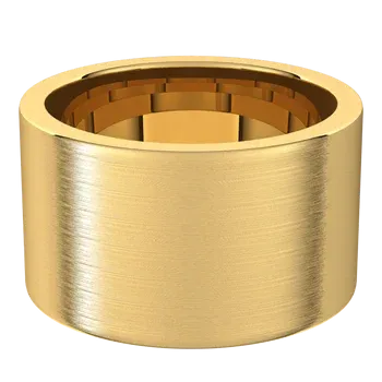 18K Yellow Gold 12 mm Flat Shape Comfort Fit Band