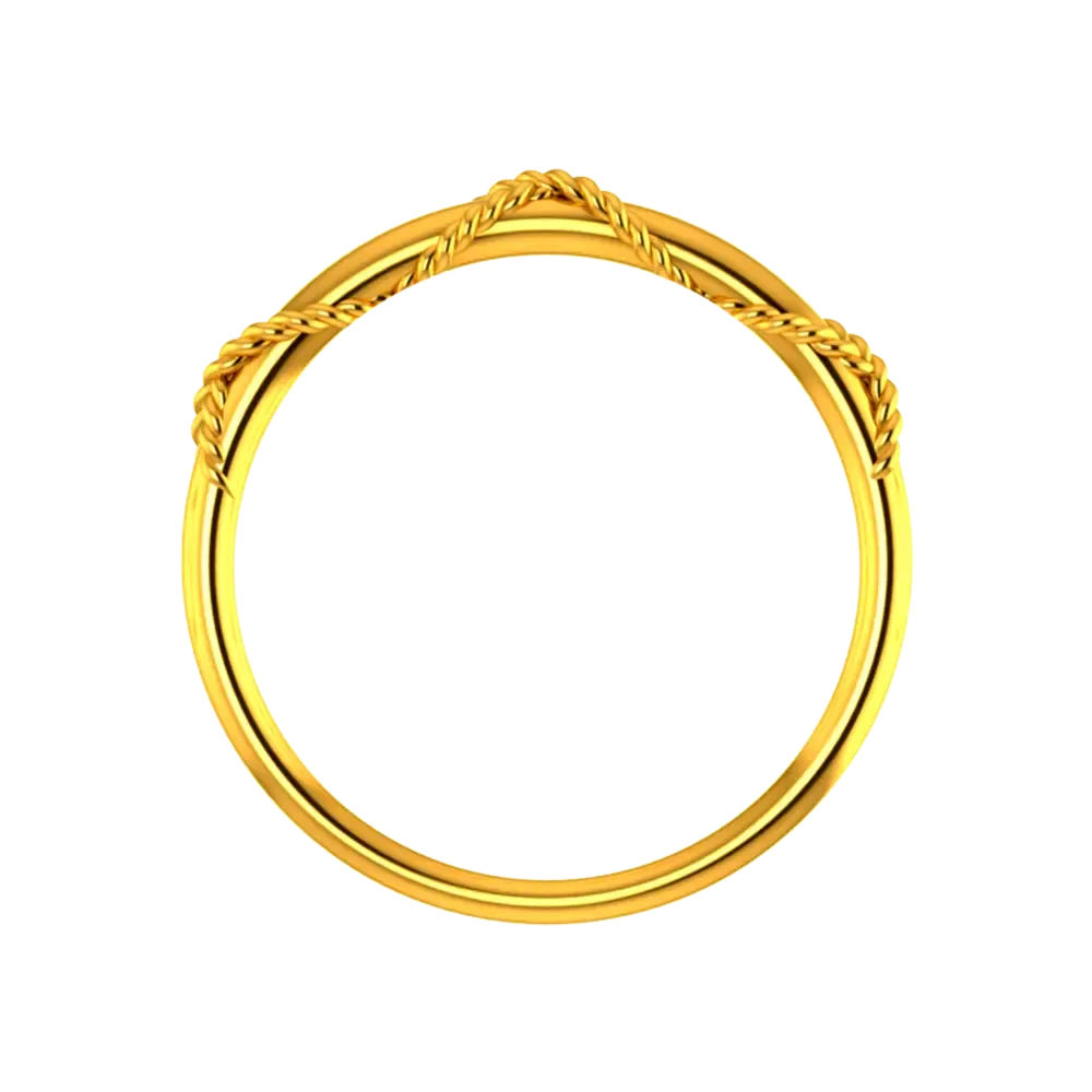 22k Gold Ring With A Rope Design