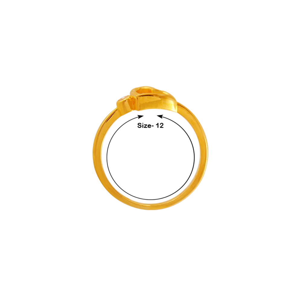 22KT Yellow Gold And American Diamond Ring For Women