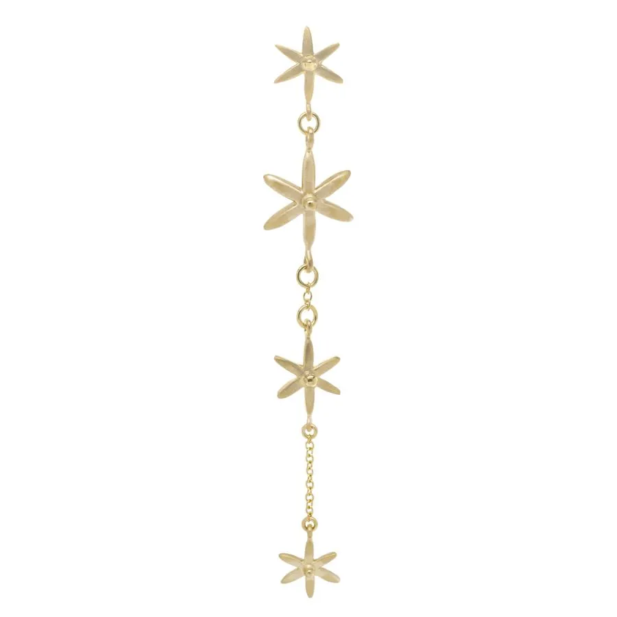 4 Star Dangle Earrings