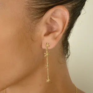 4 Star Dangle Earrings
