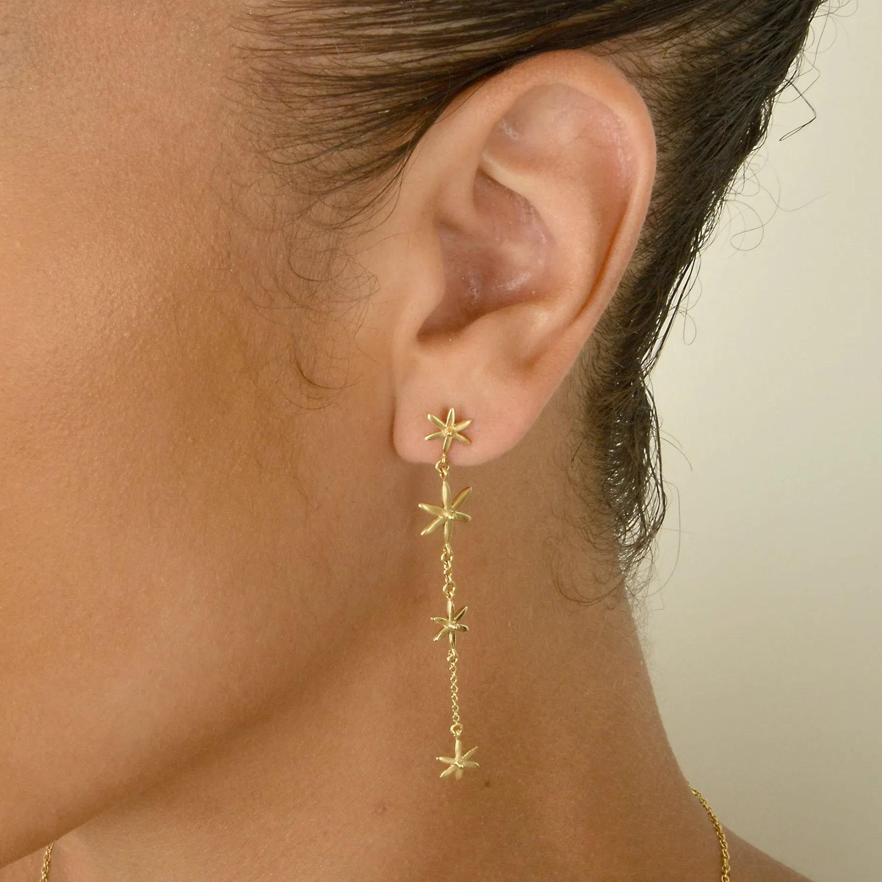 4 Star Dangle Earrings