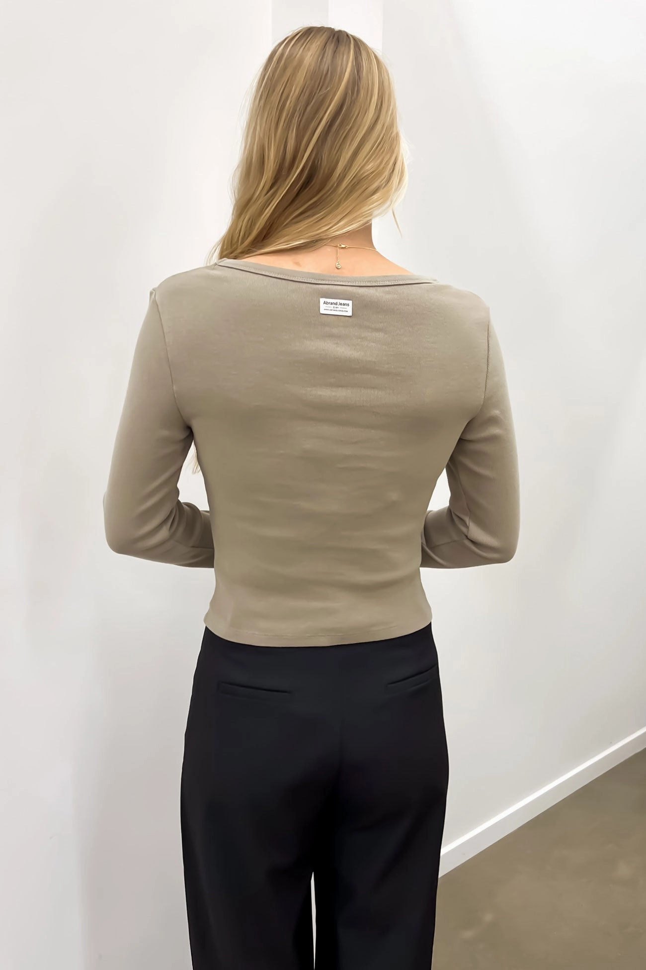 90s Icon Long Sleeve Scoop Neck Dusty Olive sale running shoes