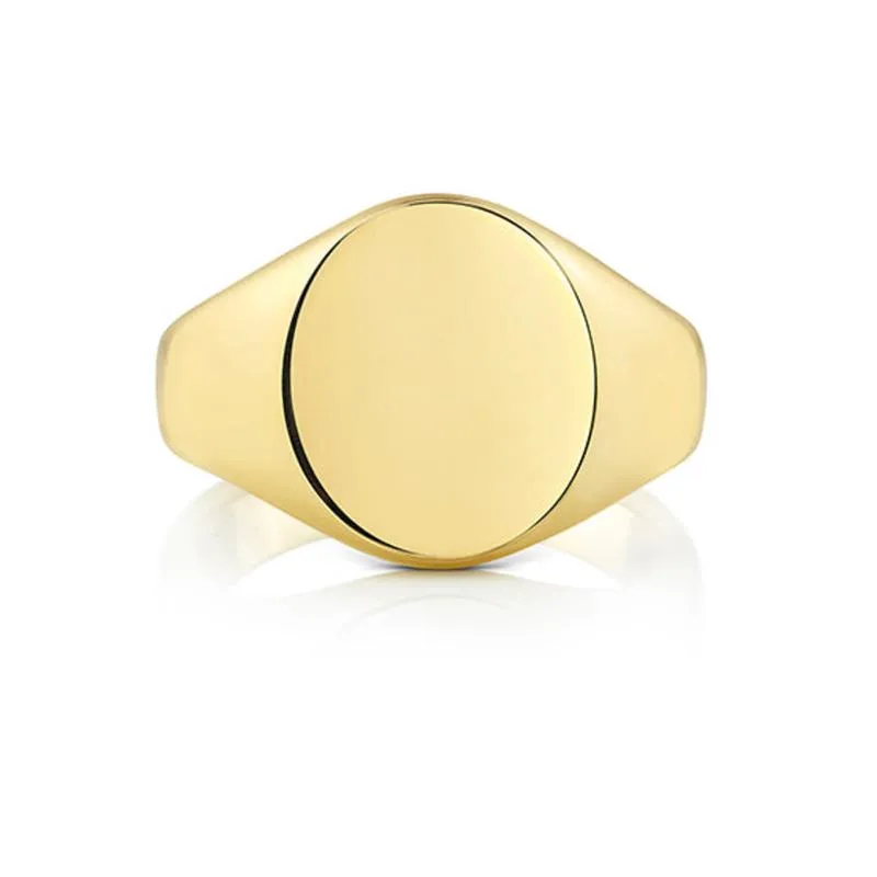 9ct Yellow Gold Heavy 16 x 13 Signet Ring