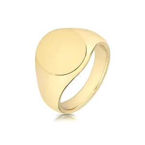 9ct Yellow Gold Heavy 16 x 13 Signet Ring