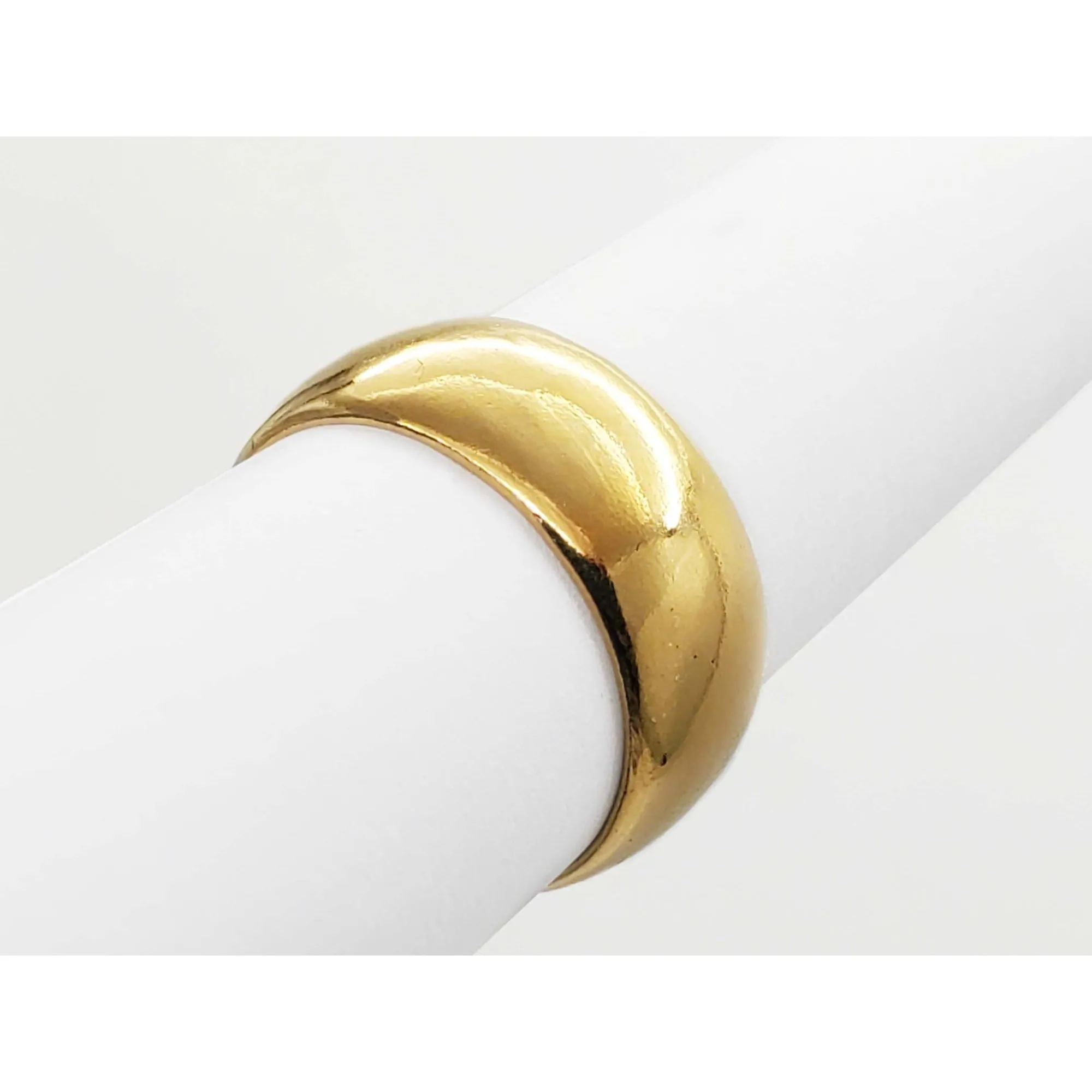 9mm Wide Band Ring 960 23k Gold Size 9.5 BJ Designer