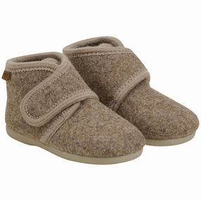 Acclaimed En Fant Walnut Melange wool booties Velcro Exceptional