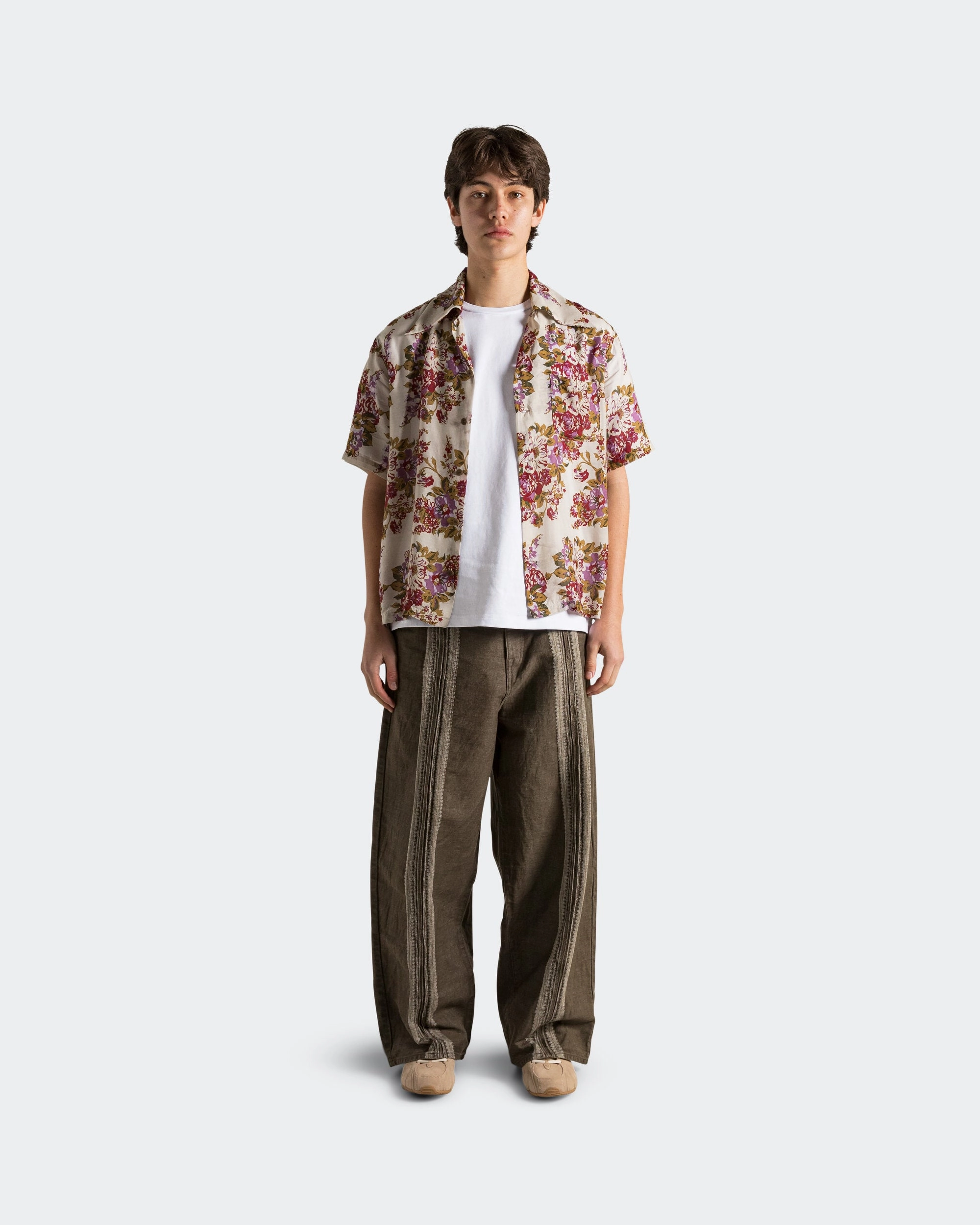 adidas new arrivals 12oz YAGASURI Jacquard Denim PORT Baggy Pants - Khaki