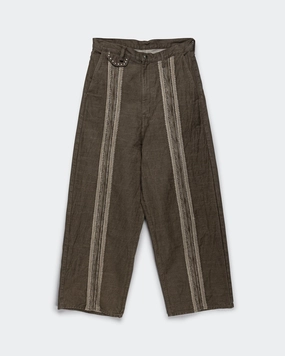 adidas new arrivals 12oz YAGASURI Jacquard Denim PORT Baggy Pants - Khaki new collection dior bags