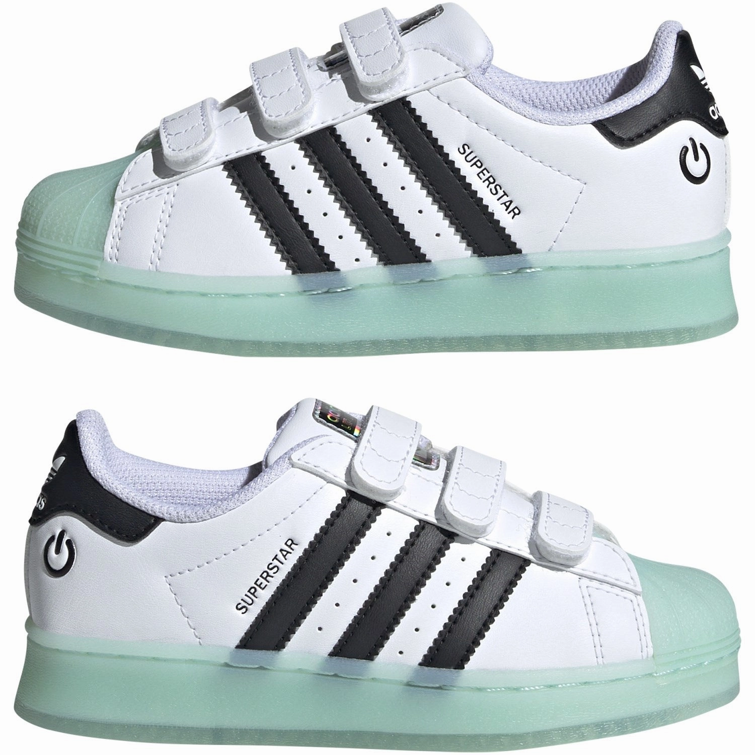 adidas Originals Cloud White/Seflaq/Core Black Superstar Led Lights Cf C Sneakers Velcro shoes