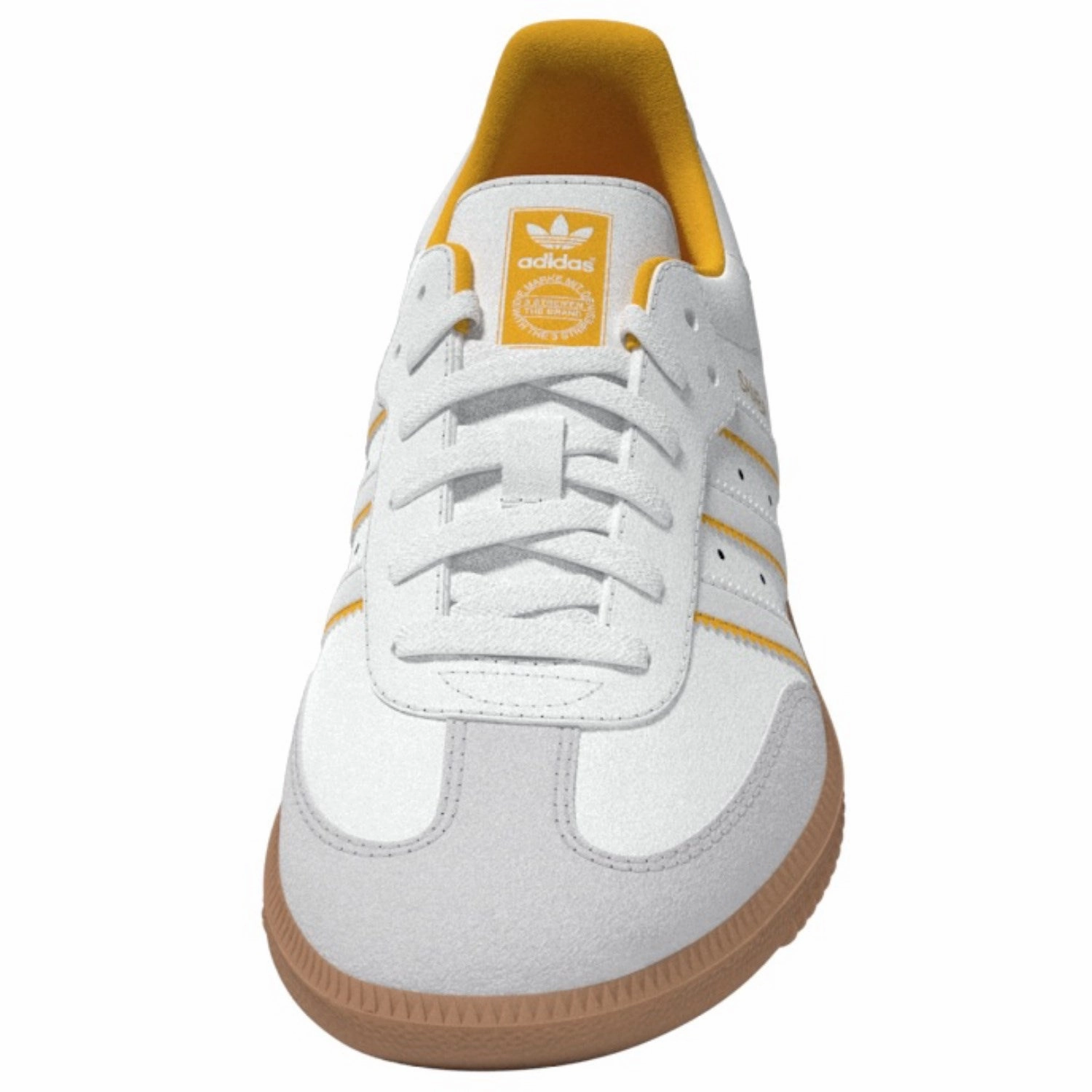 adidas Originals Crystal White/Cloud White/Crew Yellow Samba Og C Sneakers Breathable shoes