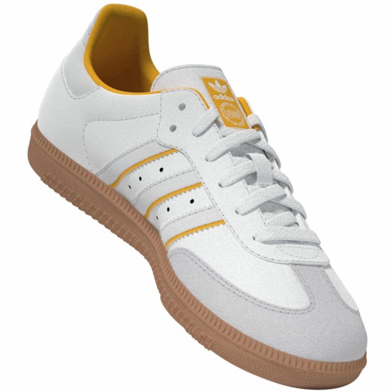 adidas Originals Crystal White/Cloud White/Crew Yellow Samba Og C Sneakers Breathable shoes