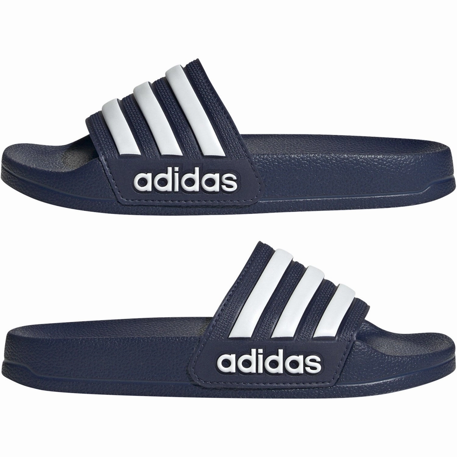 adidas Originals Dark Blue/Ftwr White/Dark Blue Adilette Shower K Slides Moccasins