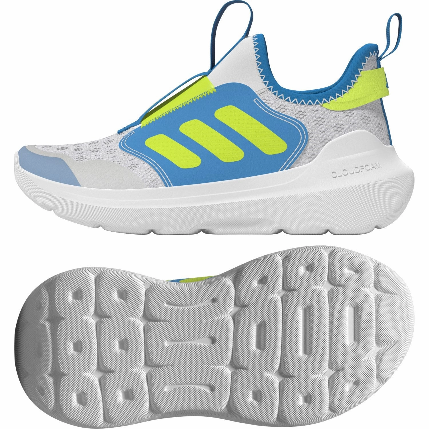 adidas Originals Dash Grey/Lucid Lemon/Solar Blue Tensaur Comfort Ac C Sneakers Leather shoes