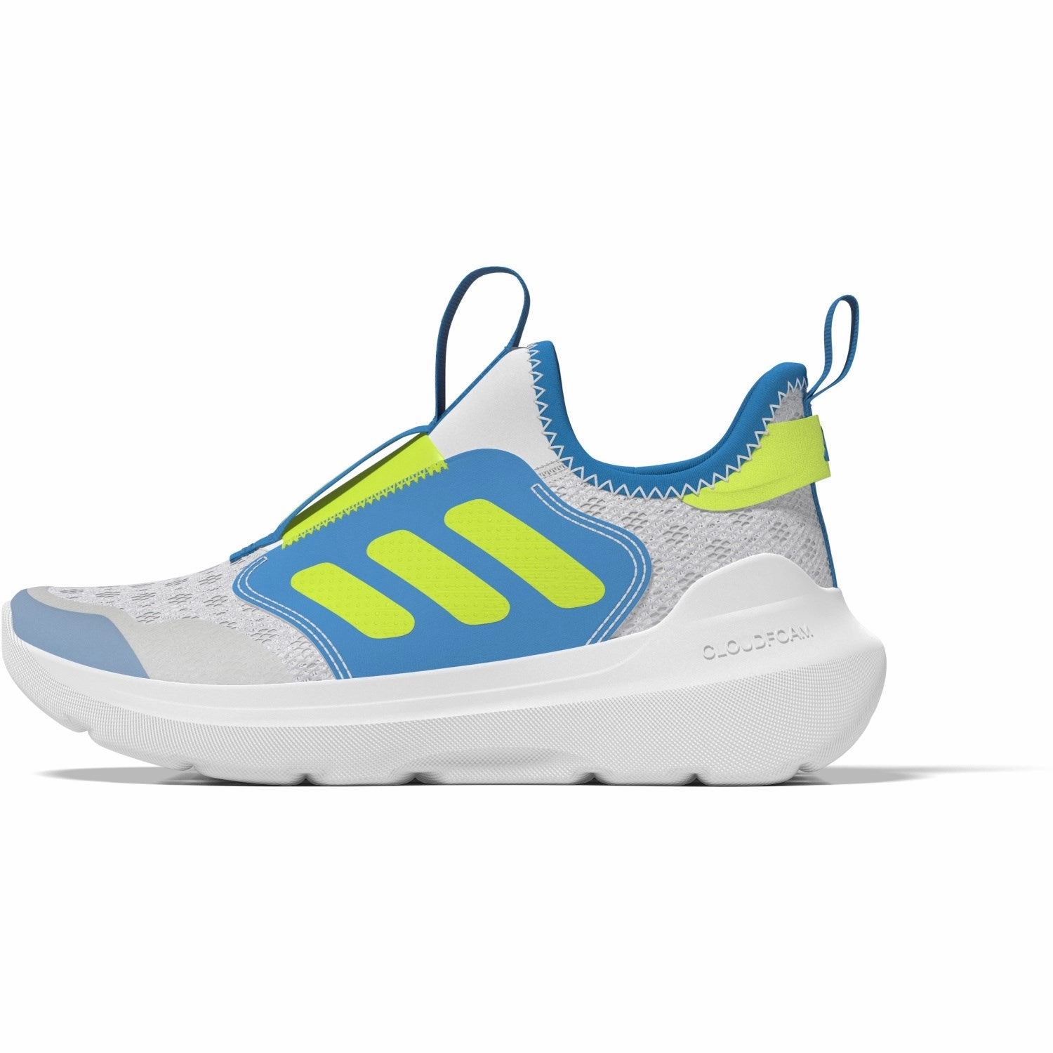 adidas Originals Dash Grey/Lucid Lemon/Solar Blue Tensaur Comfort Ac C Sneakers Leather shoes Orthopedic shoes