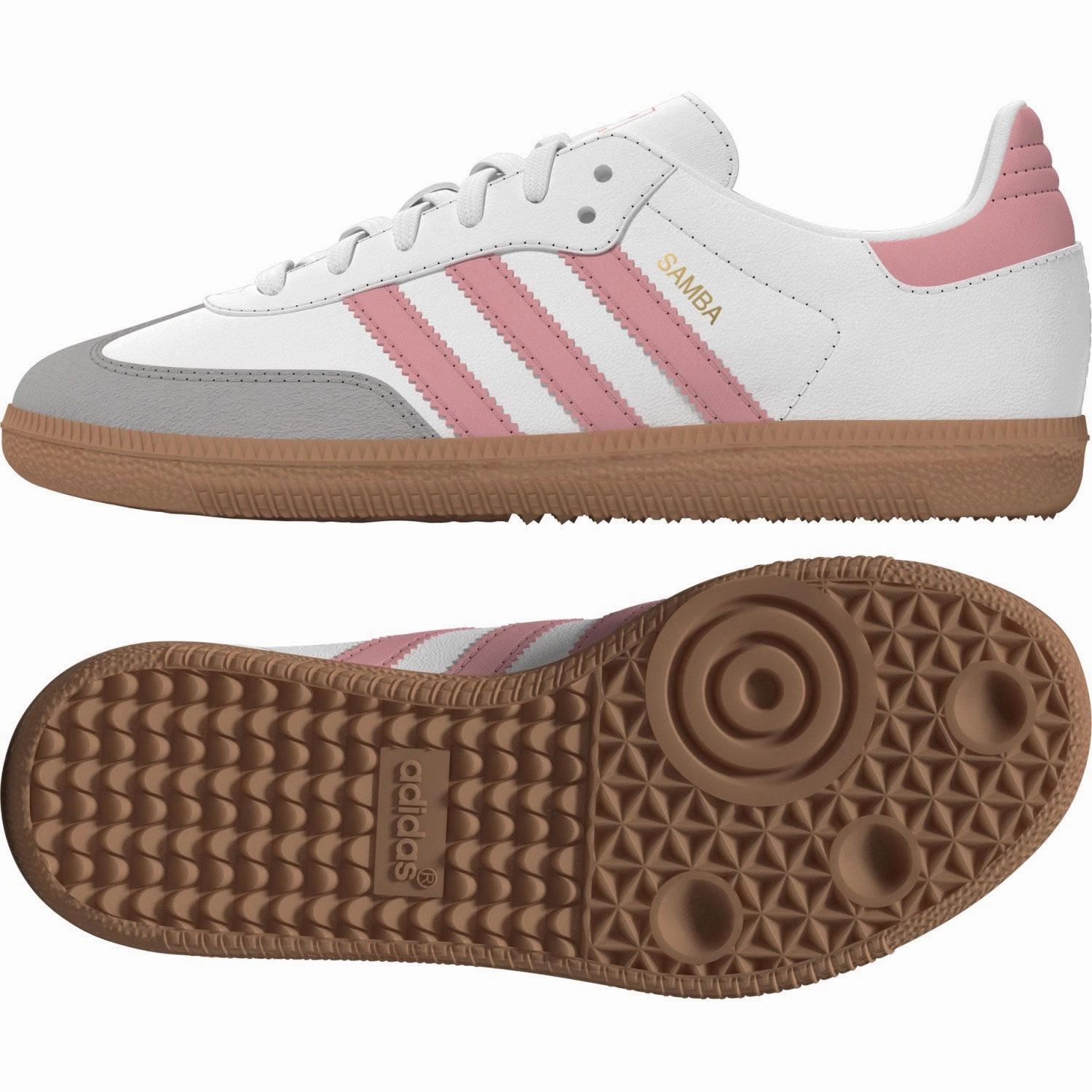 adidas Originals Ftwr White/Semi Pink Spark/Gum 3 Samba Og C Sneakers Luxury shoes