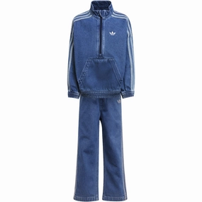 adidas Originals Medium Blue Denim Denim Set Spandex Waterproof