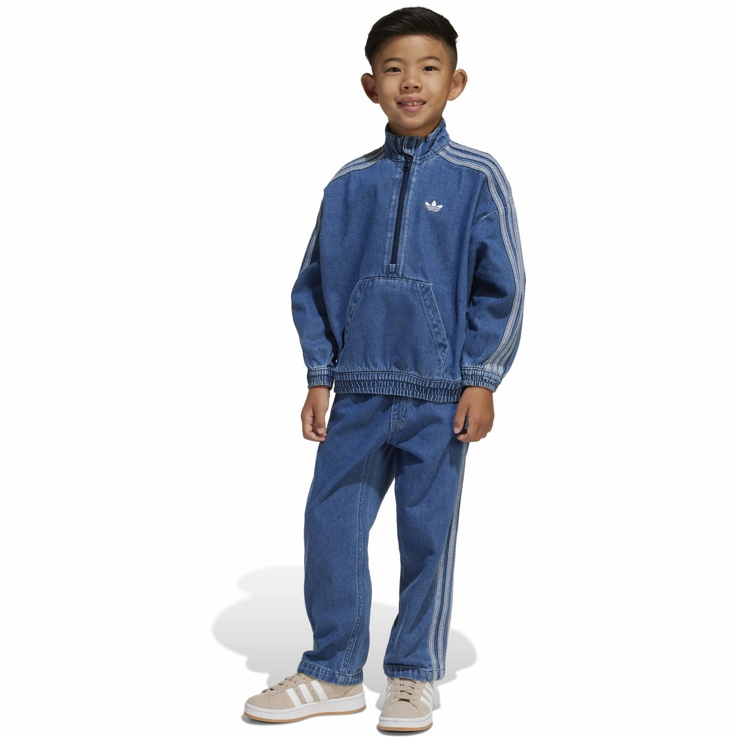adidas Originals Medium Blue Denim Denim Set Spandex