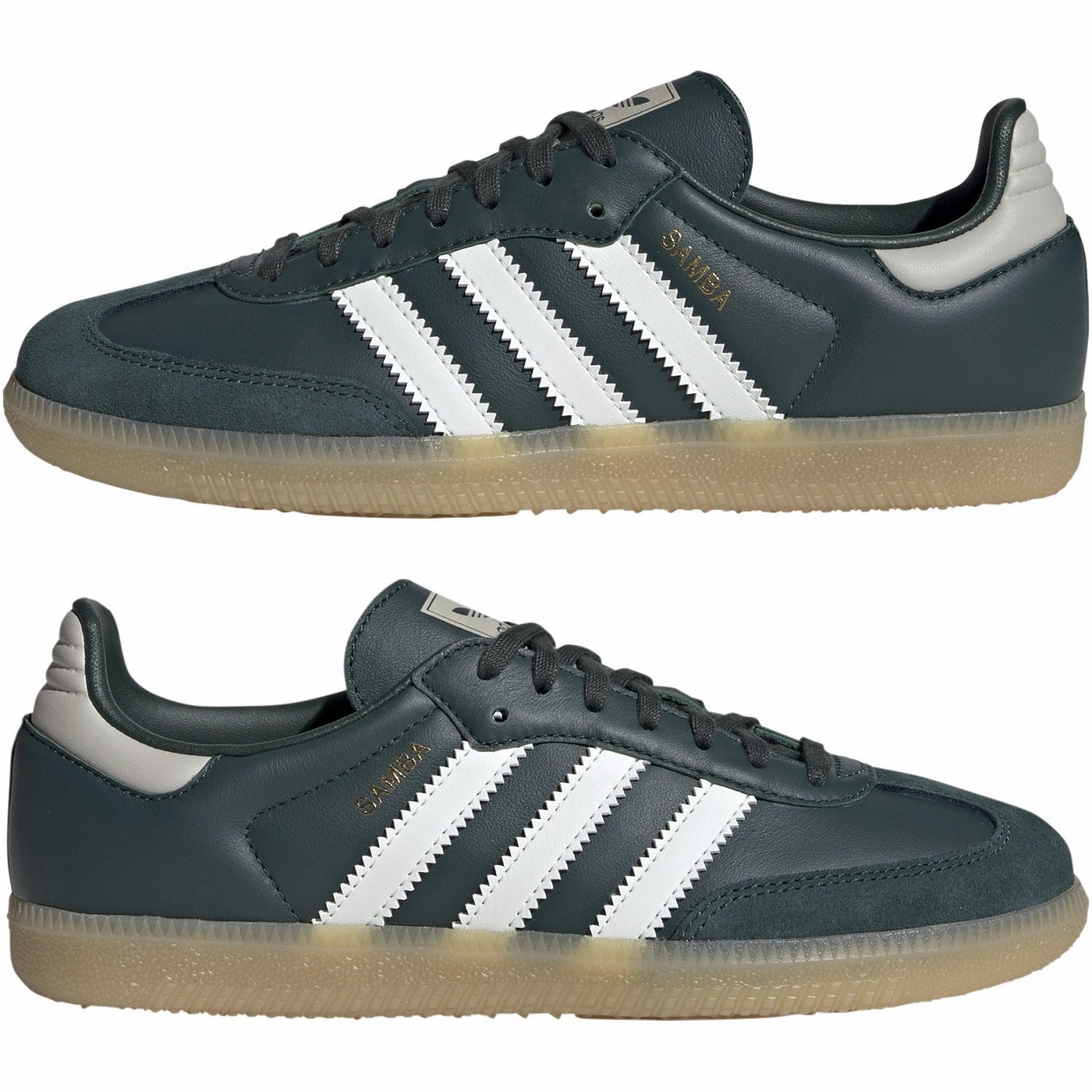 adidas Originals Mineral Green/Off White/Putty Grey Samba Og J Sneakers Slip-resistant