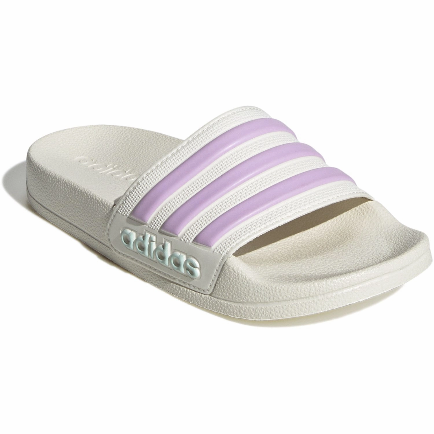 adidas Originals Off White/Bliss Lilac/Halo Mint Adilette Shower K Slides Comfortable shoes