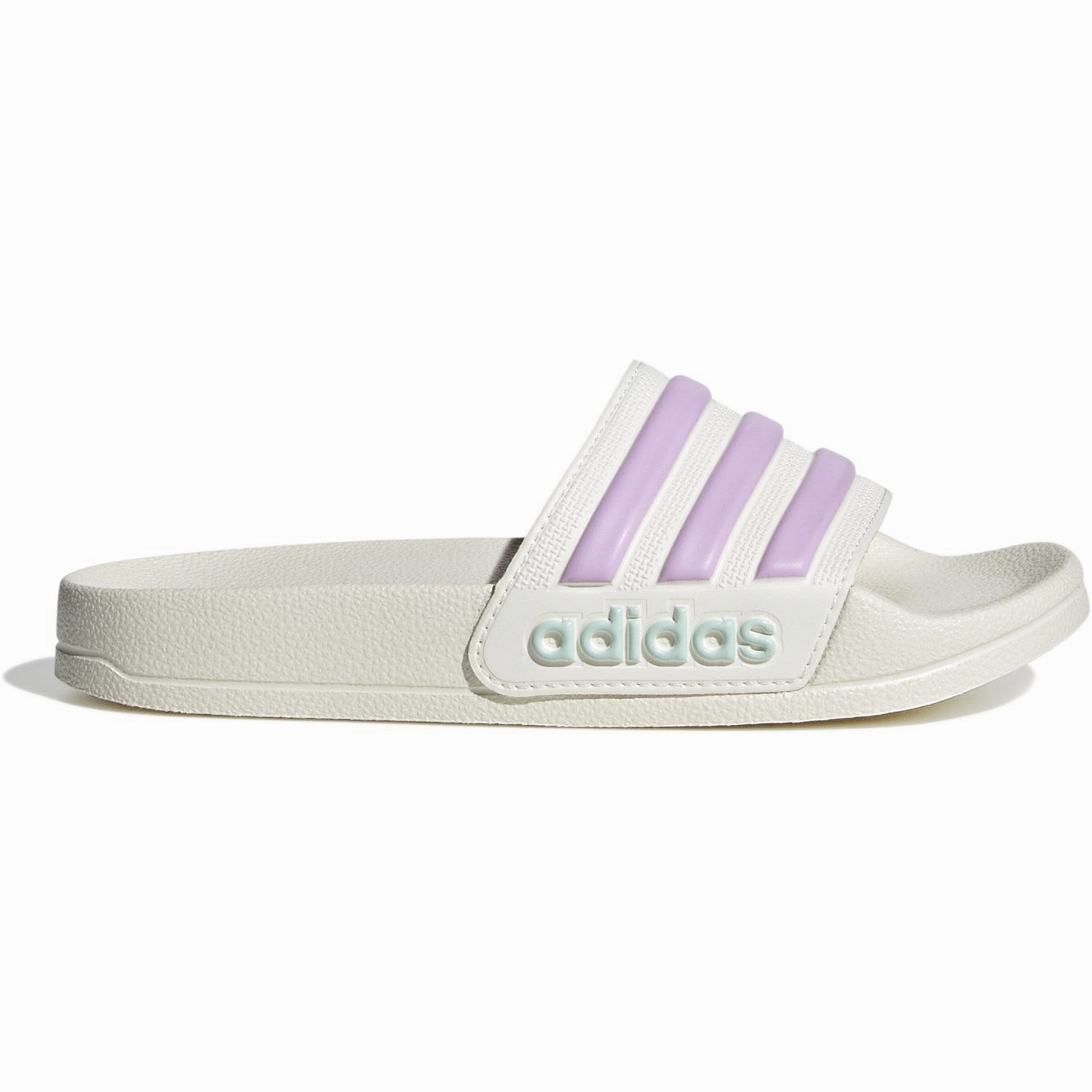 adidas Originals Off White/Bliss Lilac/Halo Mint Adilette Shower K Slides Comfortable shoes Slippers