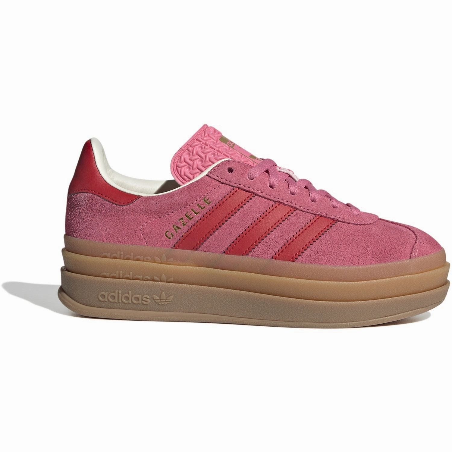adidas Originals Rose Tone/Better Scarlet/Cream White Gazelle Bold J Sneakers Luxury shoes Safety shoes