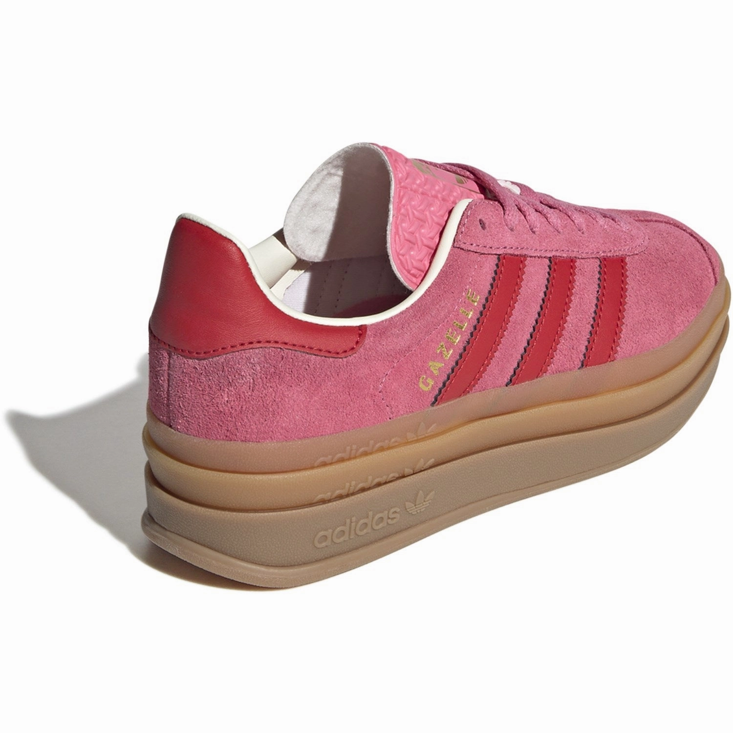 adidas Originals Rose Tone/Better Scarlet/Cream White Gazelle Bold J Sneakers Luxury shoes