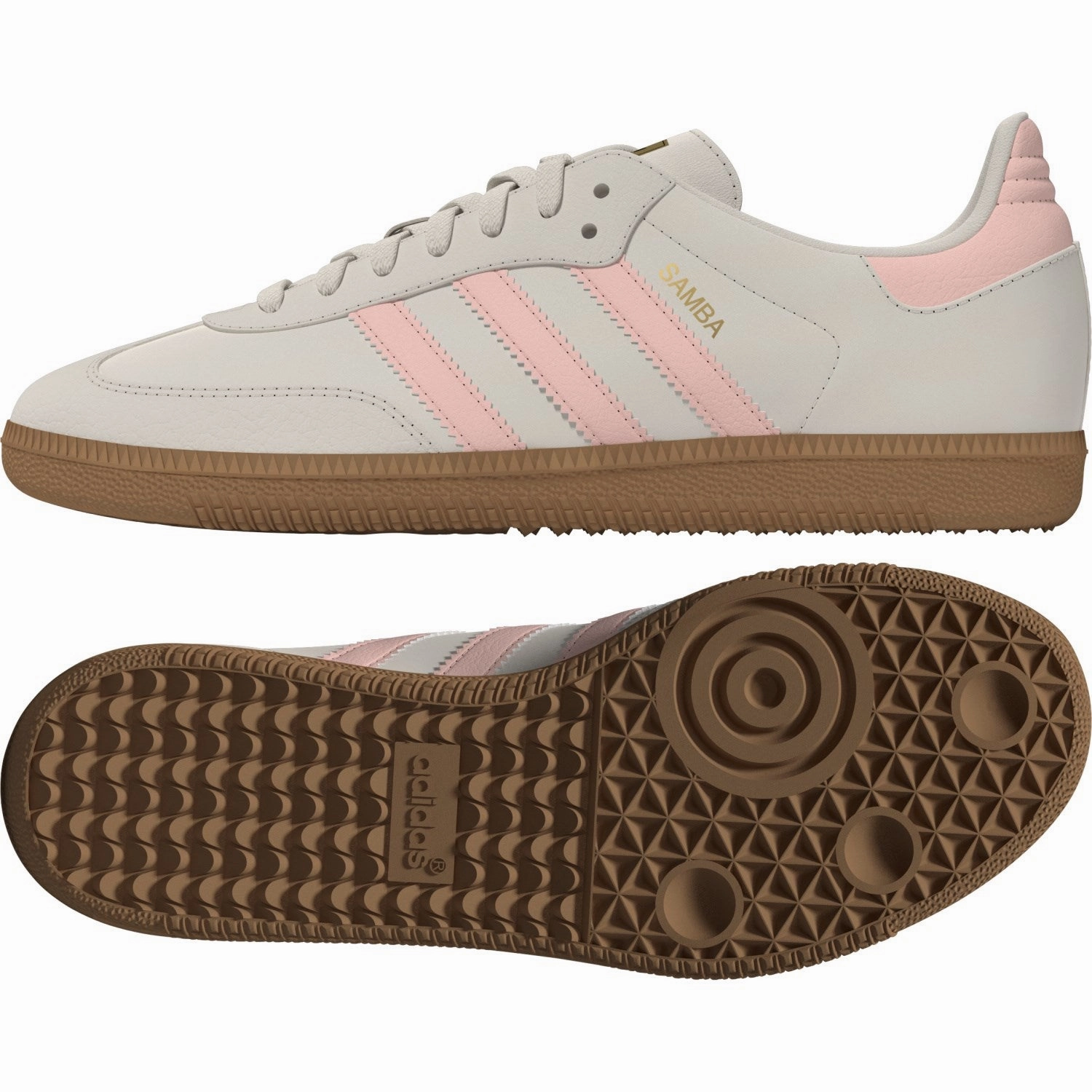 adidas Originals Wonder White/Clear Orange/Gum 3 Samba Og J Sneakers Durable shoes