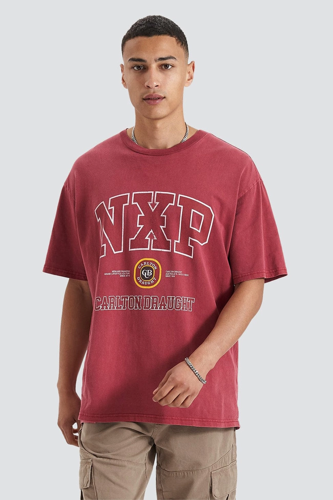 Agnus Relaxed Box Fit Tee Pigment Maroon sale women clothes sale online