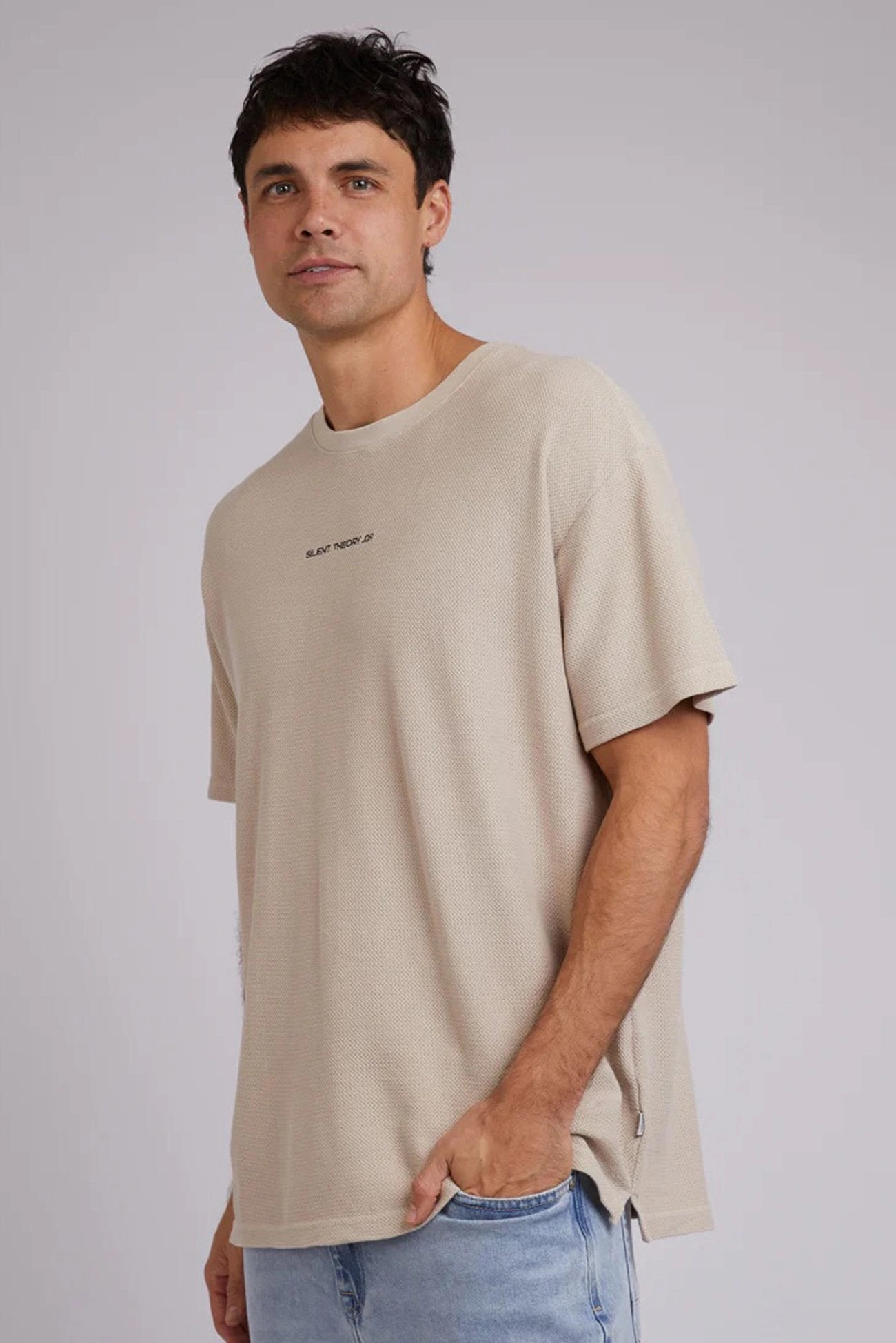 All Day Logo Tee Beige sale charger