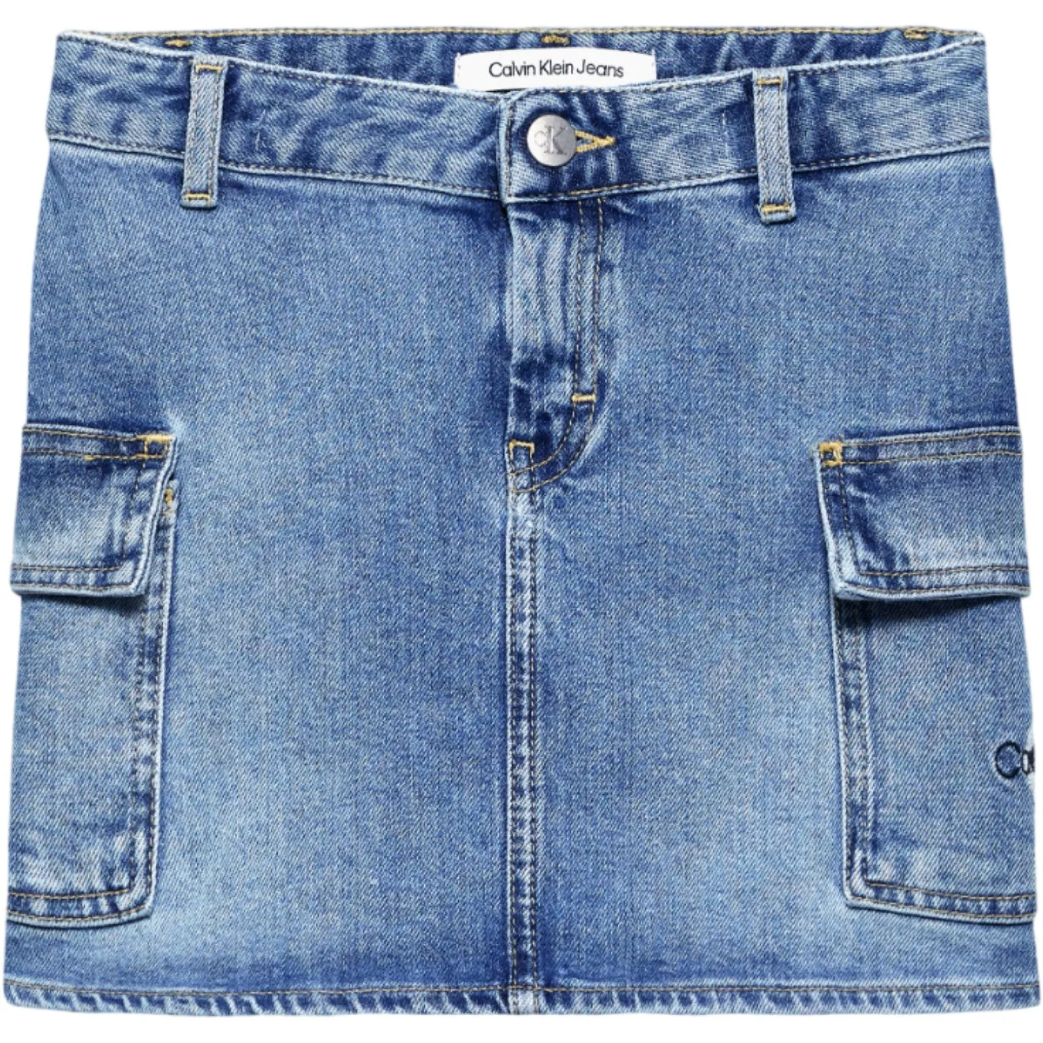 Alluring Calvin Klein Denim Skirt Authentic Mid Blue Global