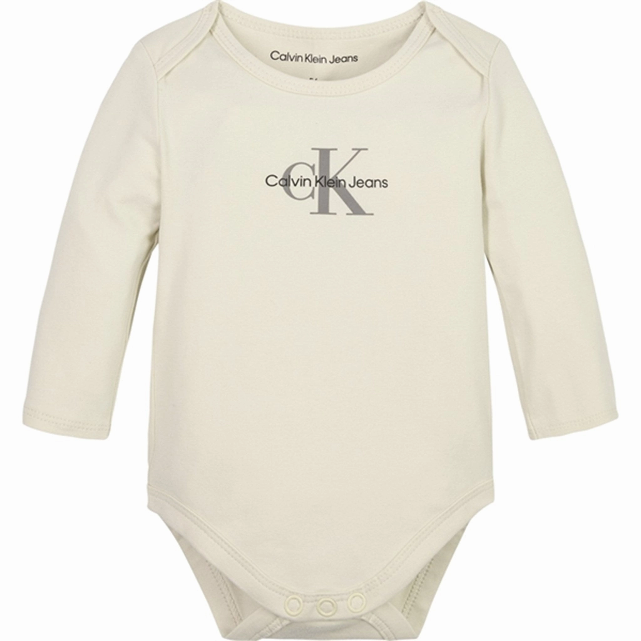 Alluring Calvin Klein Monogram Ls Body Whitecap Gray Fashion