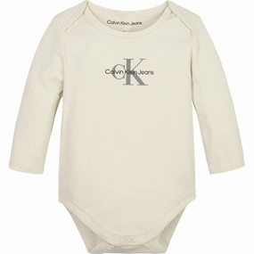 Alluring Calvin Klein Monogram Ls Body Whitecap Gray Fashion