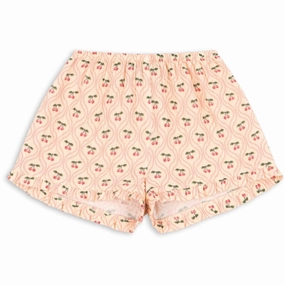 Alluring Konges Sljd Cherry Pink Motif Coco Shorts Gots Tailored