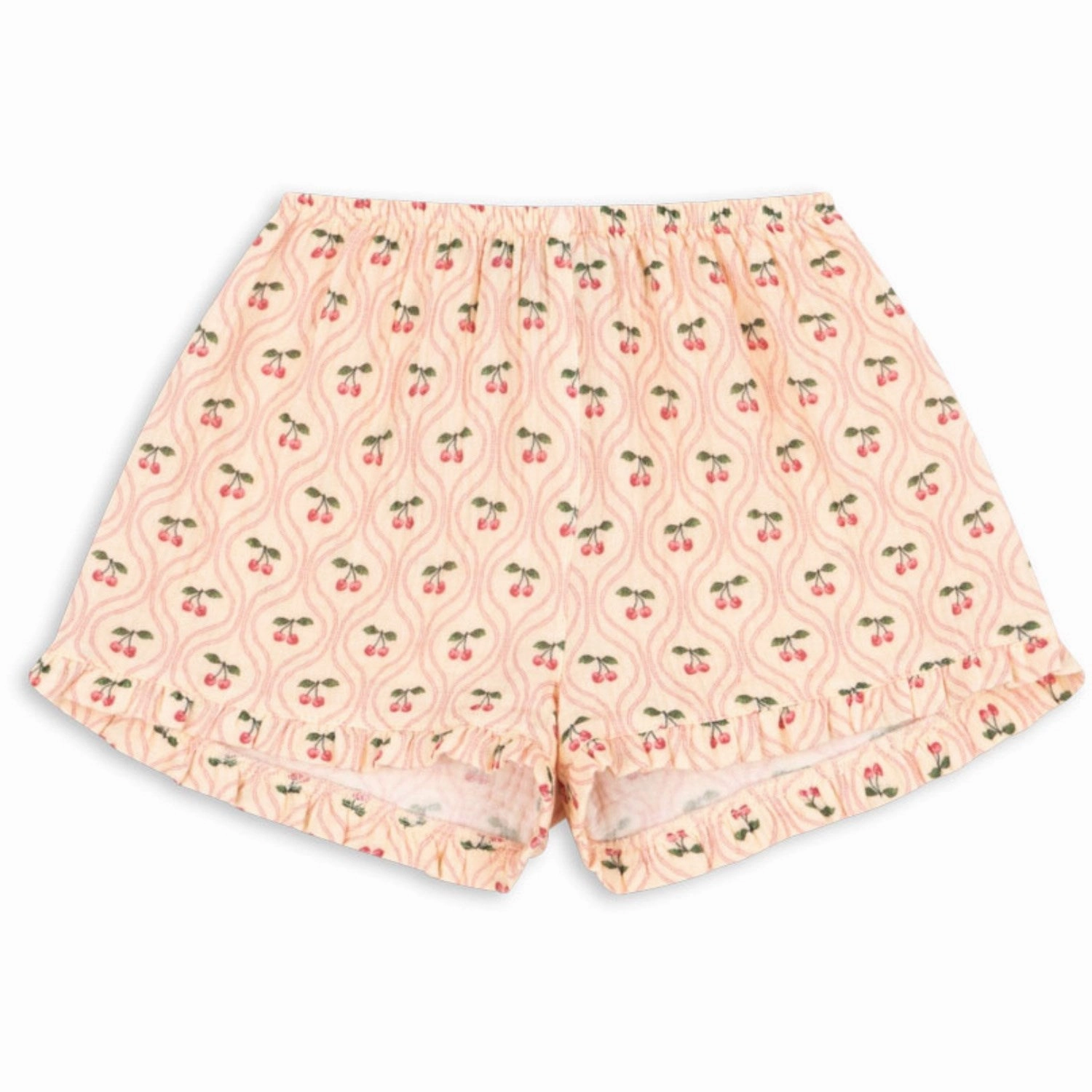 Alluring Konges Sljd Cherry Pink Motif Coco Shorts Gots Tailored